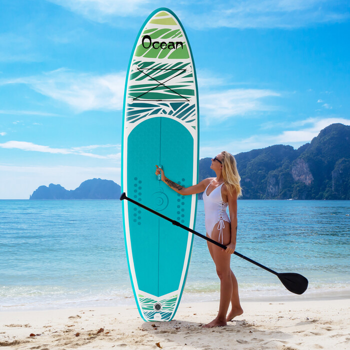 Oppustelig Surfing Paddle Board 11' - Hav himmelblå